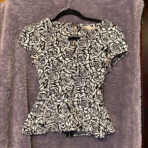 Floral peplum top